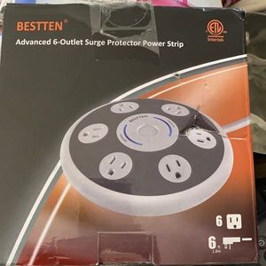 BESTTEN Upgraded Round Surge Protector NEW